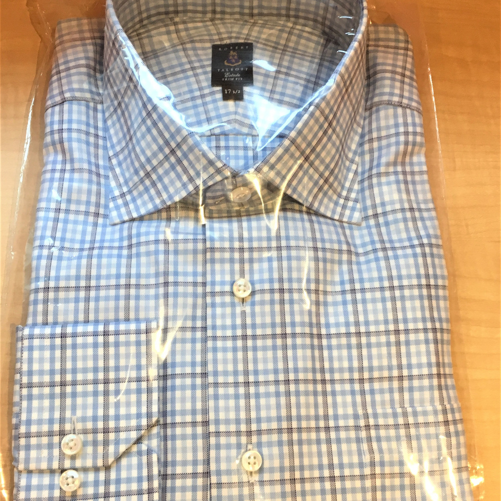 Robert Talbott ESTATE SUTTER WHITEBLUE DRESS SHIRT